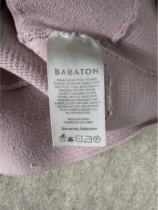 Aritzia Babaton Sculpt Deep V-neck Cropped Halo Pink Sz Large Spring Pastel - Image 3