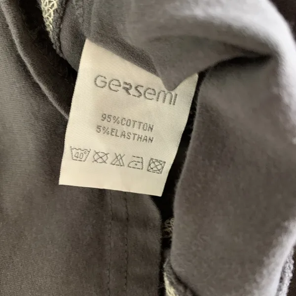 Gersemi Gray V Neck Long Sleeve Top Medium Minimalist Basic Casual Layer - Image 9
