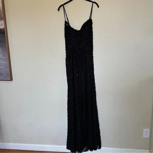 House of CB ‘Seren’ Black Floral Lace Back Maxi Dress NWOT size‎ M regular A-C - Image 11