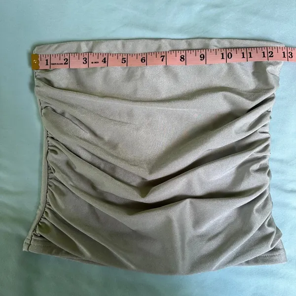 Edikted woman’s maxeen shiny Gathered tube top - Image 8