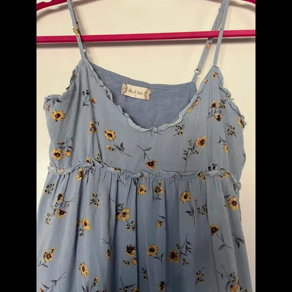 Altar’d State Chic Floral Tiered Dress - Light Blue Size Small - Image 4