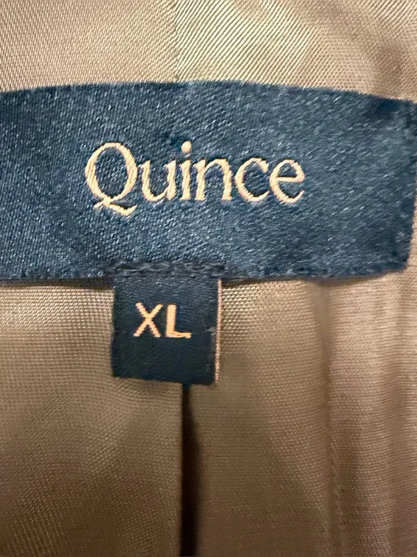 Quince Italian Wool Double-Breasted Slouch Coat XL - Image 7