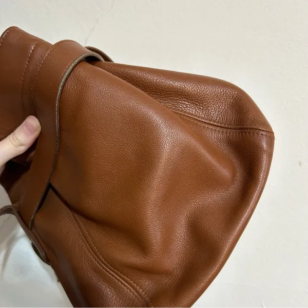 Vintage Coach 4156 Toffee Brown Leather Soho Belted Bucket Buckle Pouch Bag - Image 11