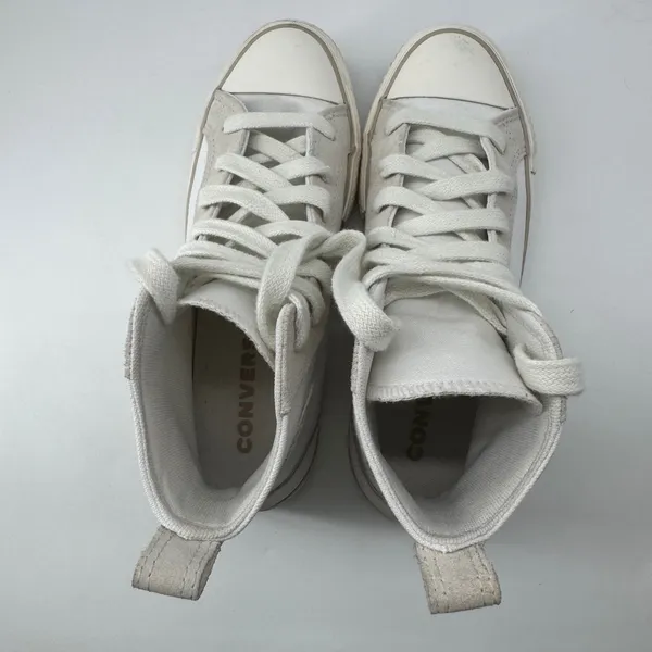 Converse Chuck Taylor All Star Lift High Top Womens 8 Canvas Suede Neutral Clean - Image 9