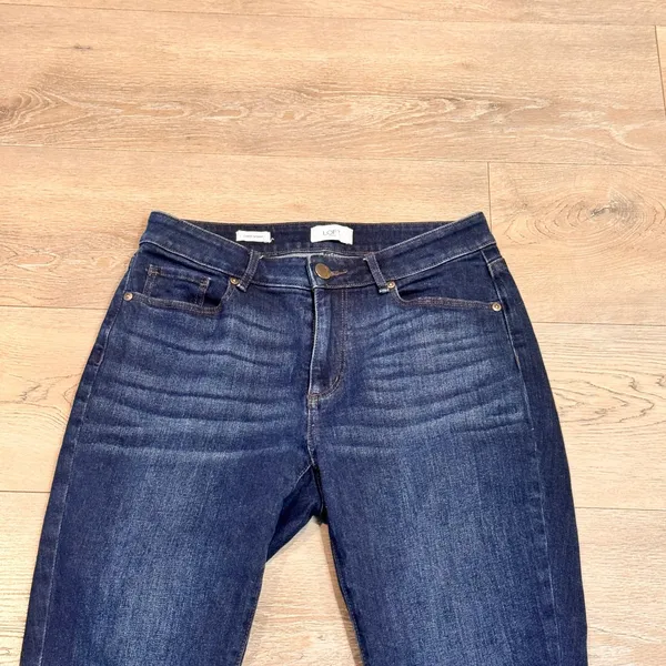 LOFT Outlet Curvy Skinny Jeans Dark Wash‎ Womens Size 4 Clean Wash Flattering - Image 3