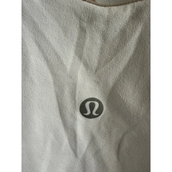Lululemon Align Tank Top White Tan Lining LW1CW8S Size 6 - Image 5