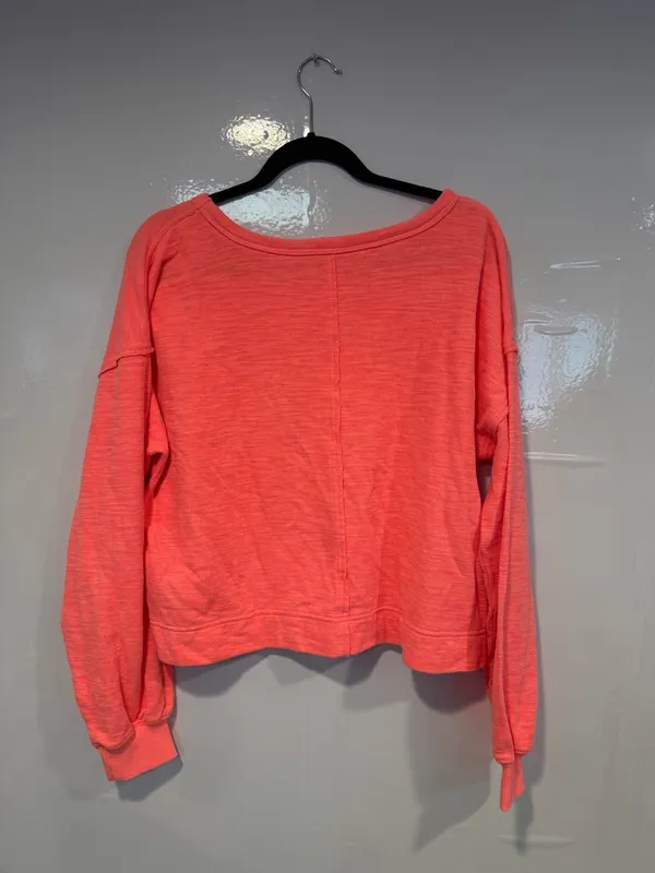 Bright pink crop aerie pocket‎ long sleeve - Image 4