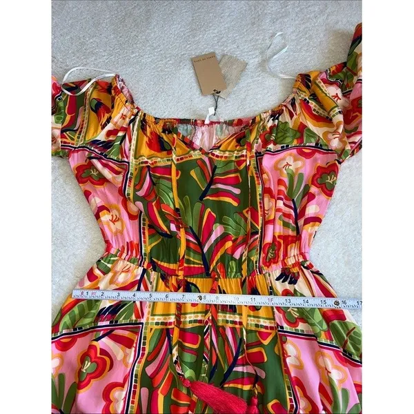 Label of Love Calista Off Shoulder Maxi Dress M NWT Tropical Boho Resort - Image 8