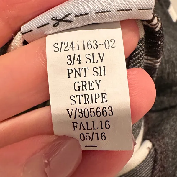 Gap Gray White Striped Boatneck‎ Shift Dress Size Medium - Image 7