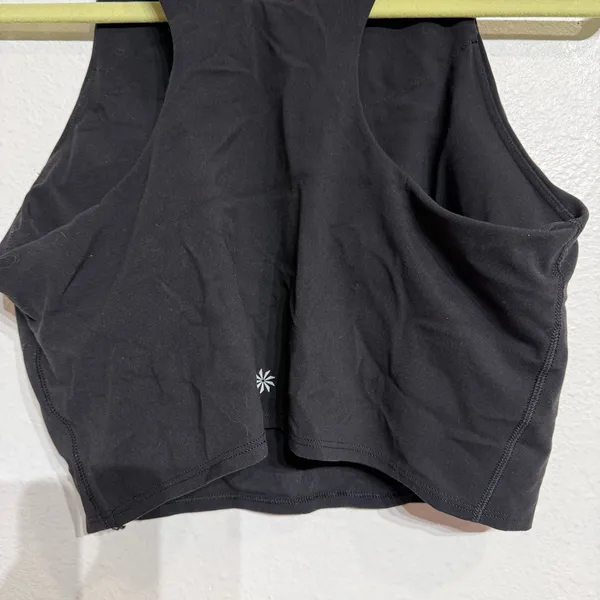 Athleta Black Conscious Crop Racerback Sports Bra Sz L - Image 8