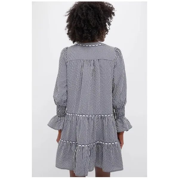 NEW Tuckernuck Pomander Place Navy Gingham Kenzie Dress Size Small - Image 4