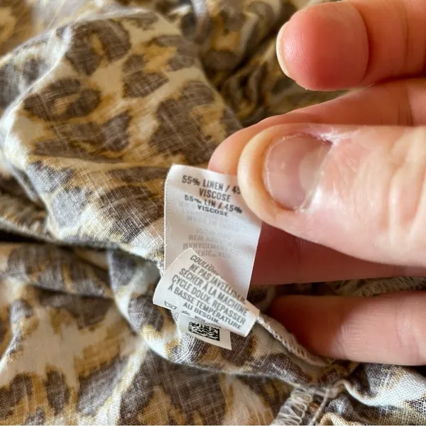 Aerie Leopard Print Linen Mini Skirt XS - Image 4