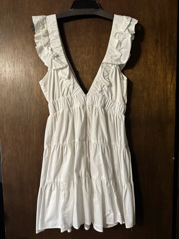 Abercrombie cotton ruffled babydoll dress S - Image 2