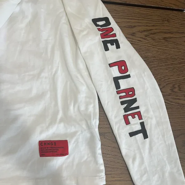 CHNGE graphic long sleeve shirt White Size XS - Image 4