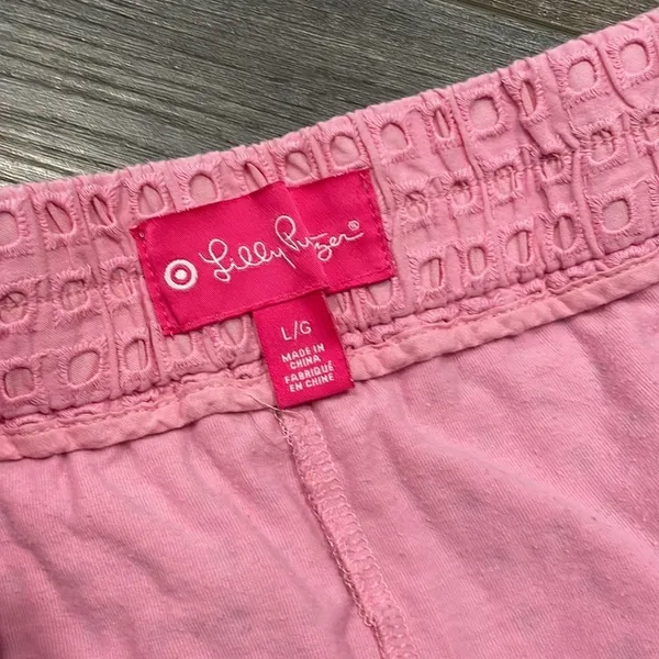 Lilly Pulitzer for Target Large Eyelet Pink Shorts Barbiecore - Image 4