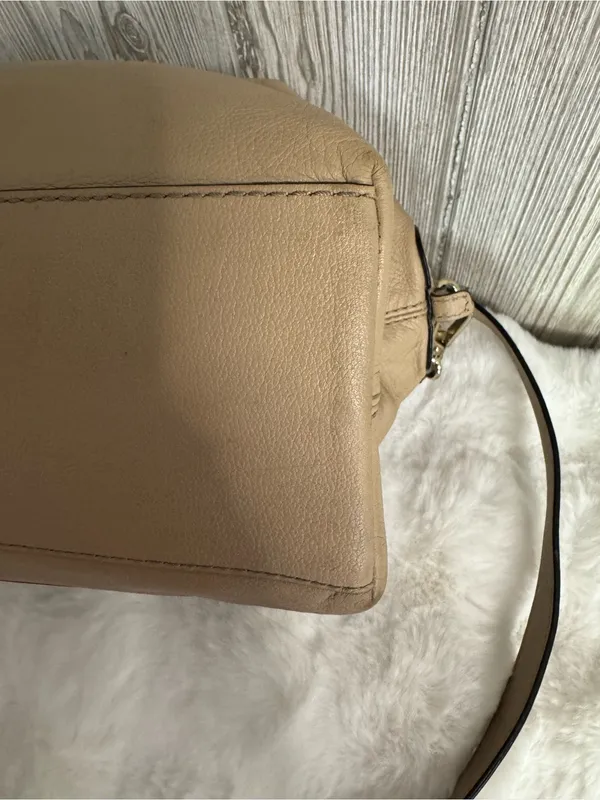 kate spade taupe leather satchel with buckled flap- Allen Street Raquelle - Image 6