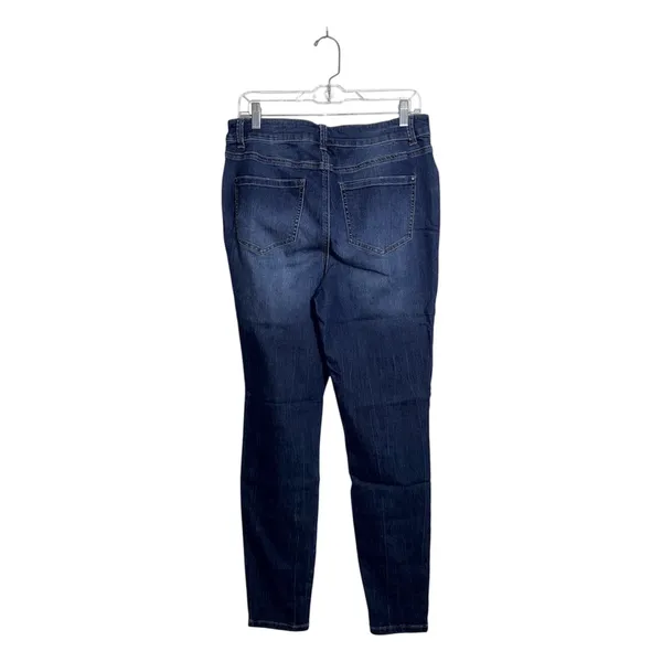 Maurices Everflex Super Skinny High Rise Jeans Dark Wash Button Fly - Image 6