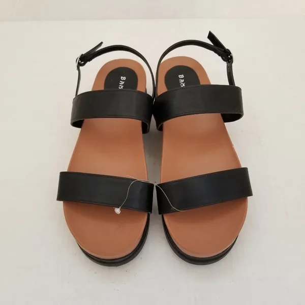 Bamboo Black Strap Platform Sandals 7.5 - Image 2