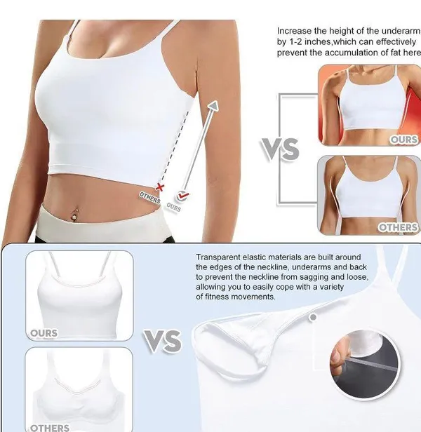 Ecoparty NWT--WHITE SPORTS BRA-SIZE 2X Quick drying, moisture wicking, 88% polyamide. 12% elastane, lightweight, anti wrinkle, anti roll up, anti shrinking, brand new in package Measurements: Bust: armpit to armpit 19-22 inches Length: shoulder seam to bottom 17 inches - Image 3