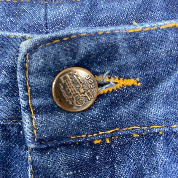 Chemin De Fer Jeans Womens 23 Blue Mid Rise Denim‎ Hippie 70s Vintage - Image 7