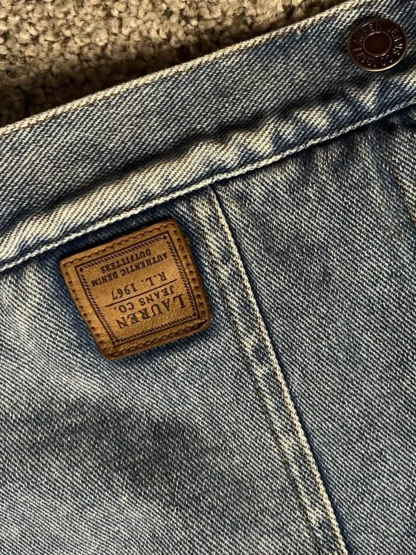Vintage Lauren Jeans Co. Ralph Lauren Sherpa-lined denim vest - Image 3