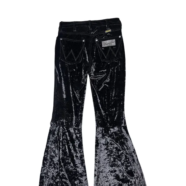 Wrangler Black Velvet High Rise Flare Pants - Image 5