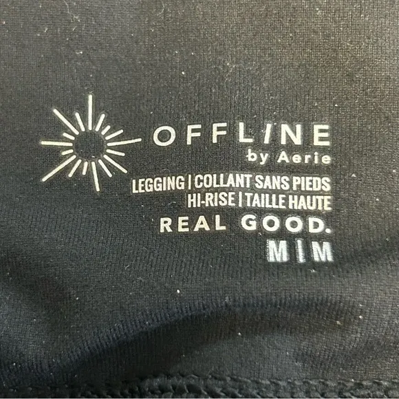 Offline by Aerie Womens M Real Luxe Black Hi-Rise Faux Leather‎ Leggings Stretch - Image 8