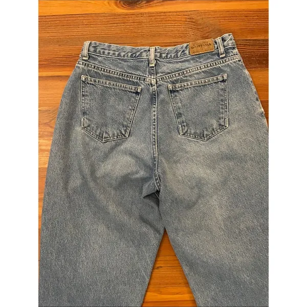 VTG 90s Brittania Jeans Womens 12 Tall High Waist Mom Tapered Blue Denim 31x32 - Image 15