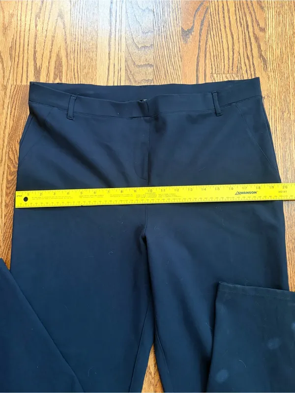 Quince Ultra-Stretch Ponte Straight Leg Pants XL Black Pull-On Work Travel - Image 8
