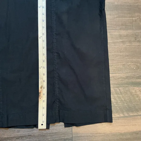 Maeve Anthropologie Black Utility Maxi Skirt Pockets Slit XXS Minimalist Boho - Image 2