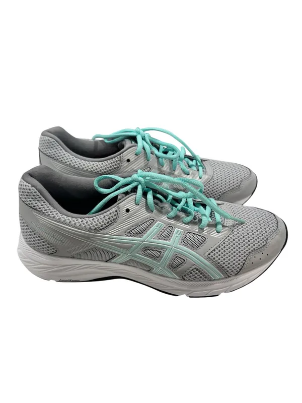 ASICS GEL-Contend 6 Wide Running Shoes Grey Mint Blue Womens Size 10 1012A231 - Image 4