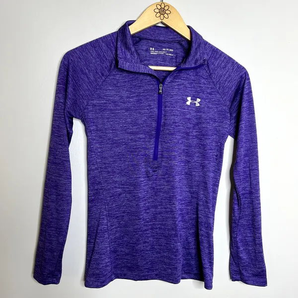 Under Armour Purple Quarter Zip Athletic Top - Image 4