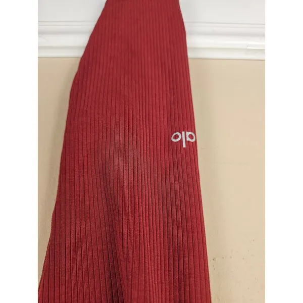 Alo Womens‎ Red Ribbed Leggings XS - Image 3