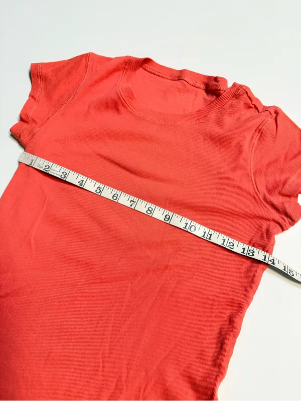 Out from Under orange short sleeve Tshirt Ribbed Size S/XS - Image 5