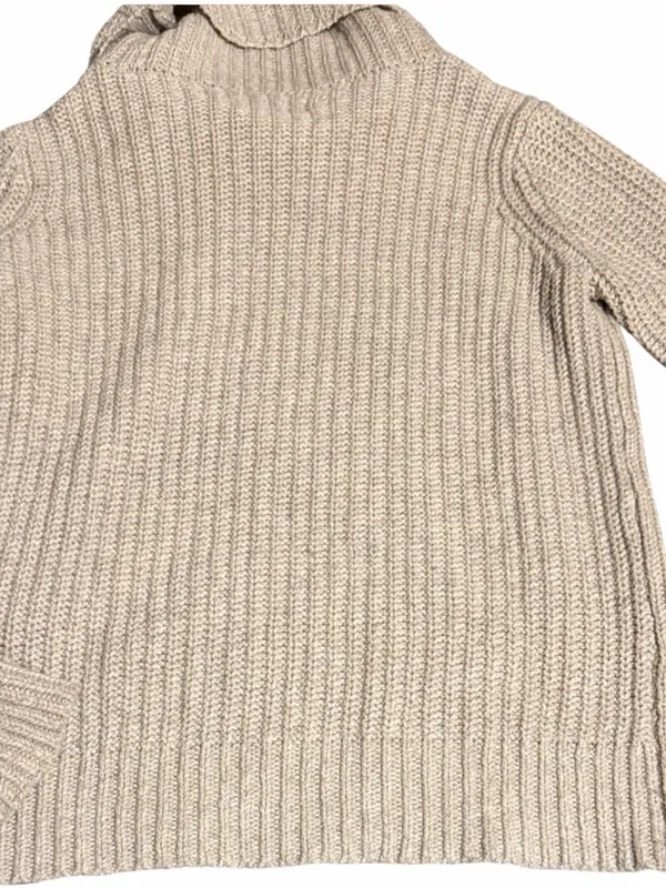 Abercrombie & Fitch Beige Cable Knit Turtleneck Sweater - Image 4
