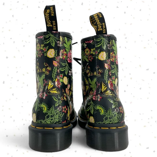 Dr. Martens 1460 Floral Bloom Venus Flytrap Butterfly Print Leather Boots Size 6 - Image 10