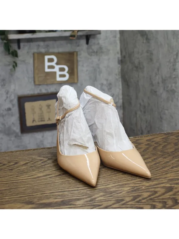 NWT Aldo Womens Kymmberly Strappy Pointed Toe Heels 14028467 Cream Brown 7B - Image 10