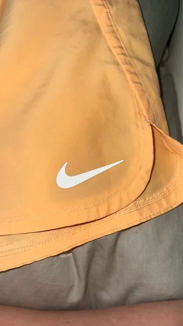Bright orange Nike Dri-fit running shorts M - Image 3