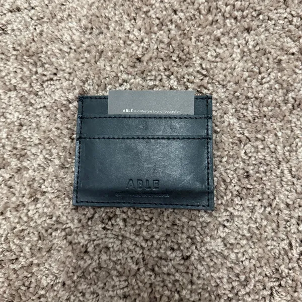 Able Leather Alem Card Case Wallet in Black - Image 2