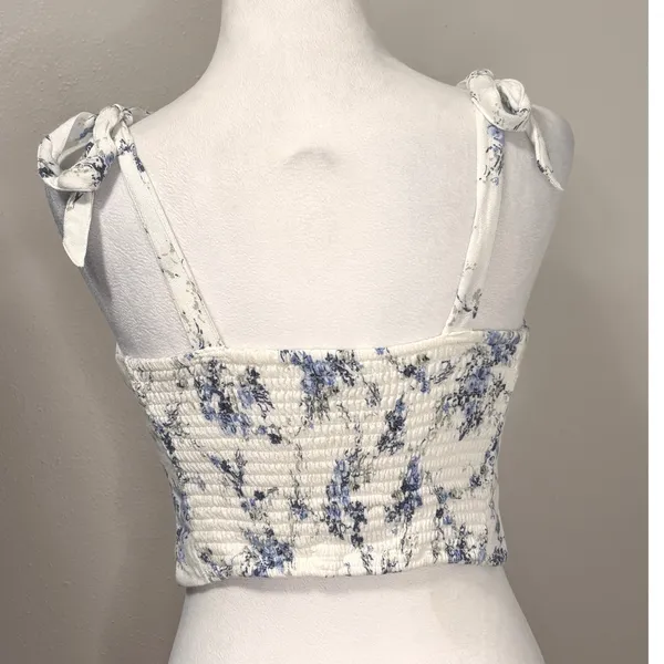 Abercrombie & Fitch Crop Top Women S Floral Sweetheart Cottage Festival Summer‎ - Image 4
