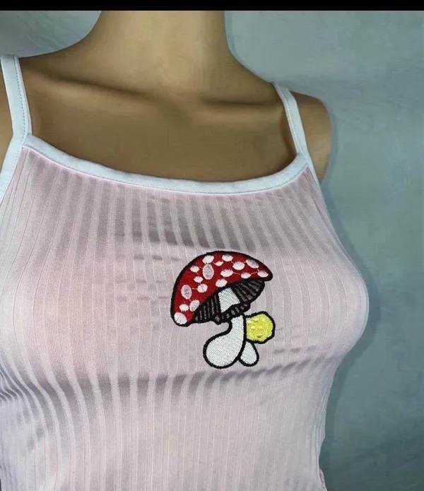 NEW Mushroom tank top Pink - Image 4