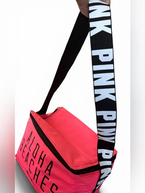 pink Victoria's Secret PINK "Aloha Beaches" insulated mini cooler bag - Image 13