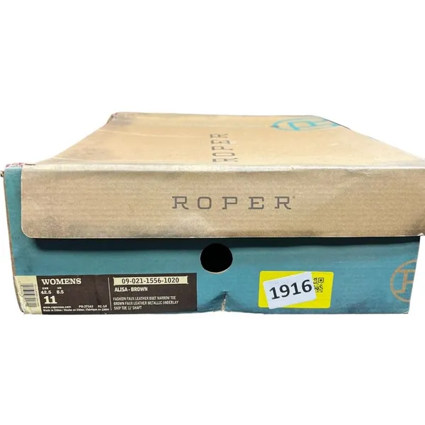 Roper Women's Alisa Metallic Inlay Boot - Pointed Toe -‎ 09-021-1556-1020 BR - Image 8