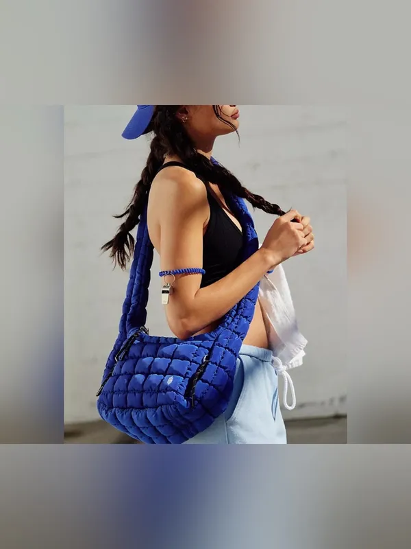 NWT Free People FP Movement Quilted Baby Carryall Sling Bag athletic blue - ALL - Image 3