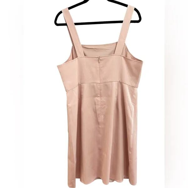 J.CREW NWT‎ $168 Square Neck A-Line Lined Blush Dress in Gramercy Twill Size 12 - Image 3