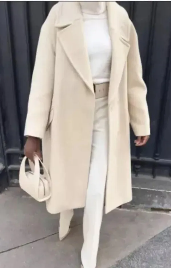 Cream Trench Coat - Image 2