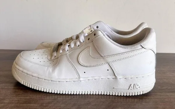Nike Air Force 1 ‘07 Triple White Shoe Size 8.5 or 10 #404A - Image 3