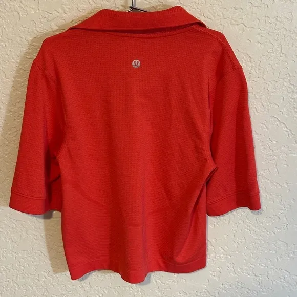 Lululemon‎ Swiftly Tech Short Sleeve Polo Red 0 Women Activewear Golf Tennis - Image 5