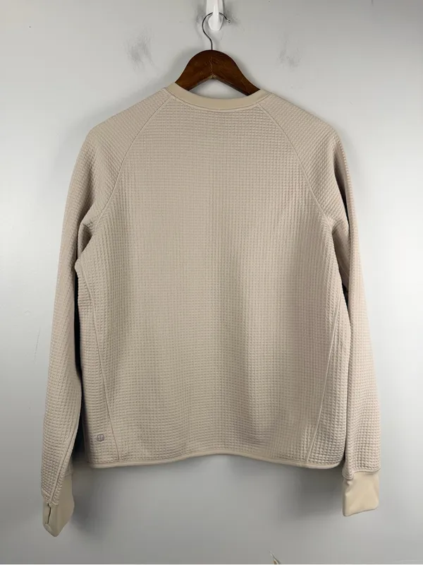Lululemon Waffle-Knit Crewneck Long-Sleeve Shirt Mojave Tan / Bon size 8 - Image 6