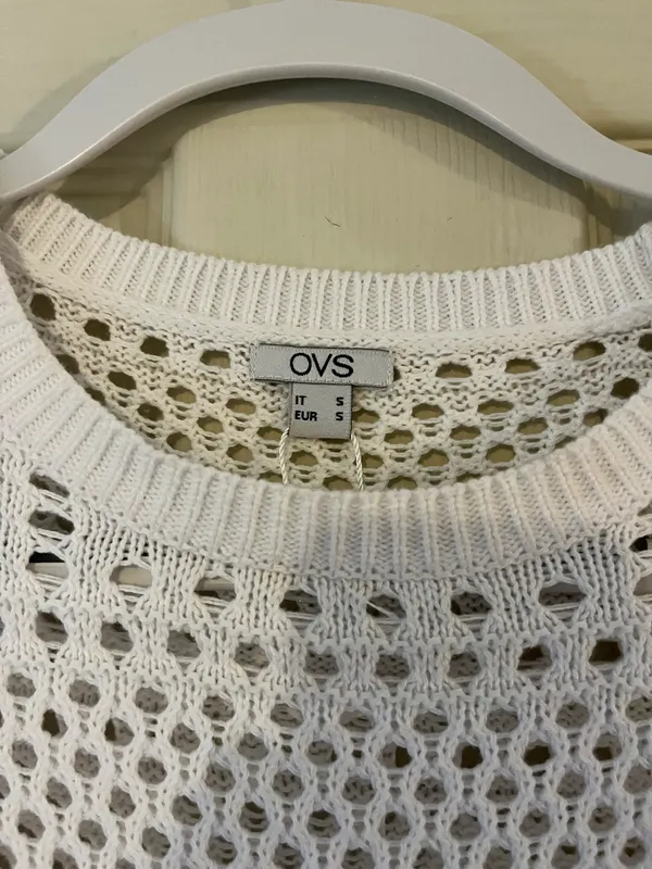Vintage Crochet Mini Dress White - Image 4